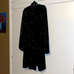 Beautiful sequence, black dress 4XL